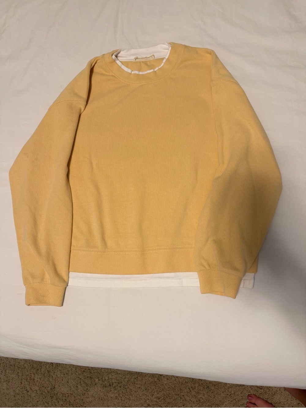 Women’s Crewneck Sweatshirt in Pale Yellow
